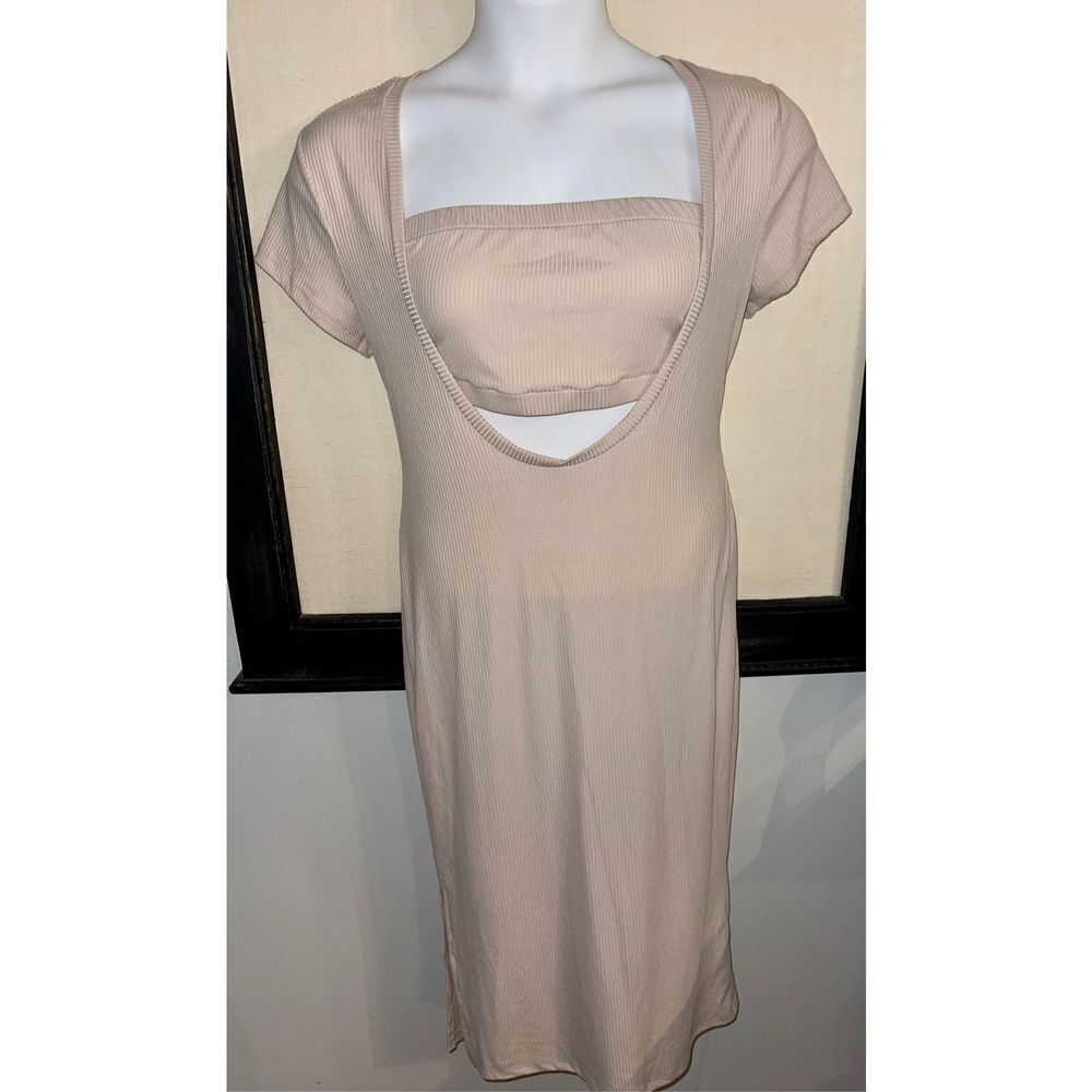 Full Circle Trends Tan Midi Dress Set - 1x Juniors